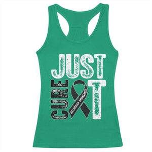 Skin Cancer Warrior Awareness Fighter Racerback Tank Top Just Cure It TS12 Irish Green Print Your Wear
