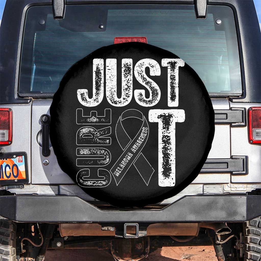 Skin Cancer Warrior Awareness Fighter Spare Tire Cover Just Cure It TS12 No hole Black Print Your Wear