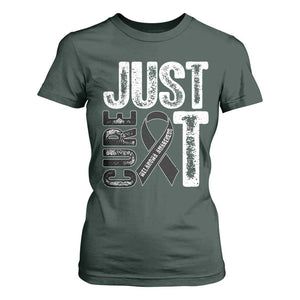 Skin Cancer Warrior Awareness Fighter T Shirt For Women Just Cure It TS12 Dark Forest Green Print Your Wear