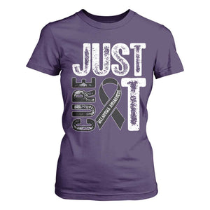 Skin Cancer Warrior Awareness Fighter T Shirt For Women Just Cure It TS12 Purple Print Your Wear