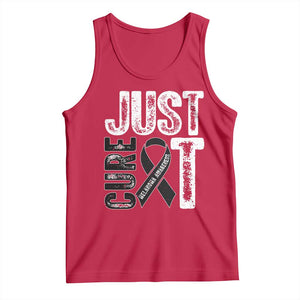 Skin Cancer Warrior Awareness Fighter Tank Top Just Cure It TS12 Red Print Your Wear