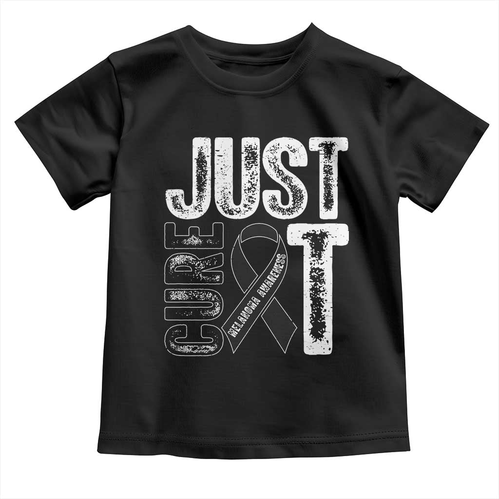 Skin Cancer Warrior Awareness Fighter Toddler T Shirt Just Cure It TS12 Black Print Your Wear