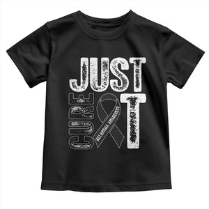 Skin Cancer Warrior Awareness Fighter Toddler T Shirt Just Cure It TS12 Black Print Your Wear