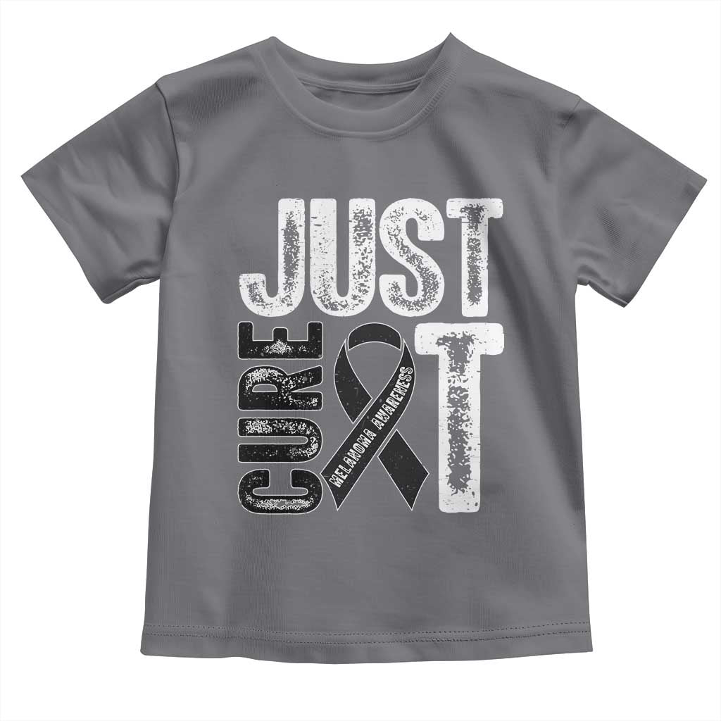 Skin Cancer Warrior Awareness Fighter Toddler T Shirt Just Cure It TS12 Charcoal Print Your Wear
