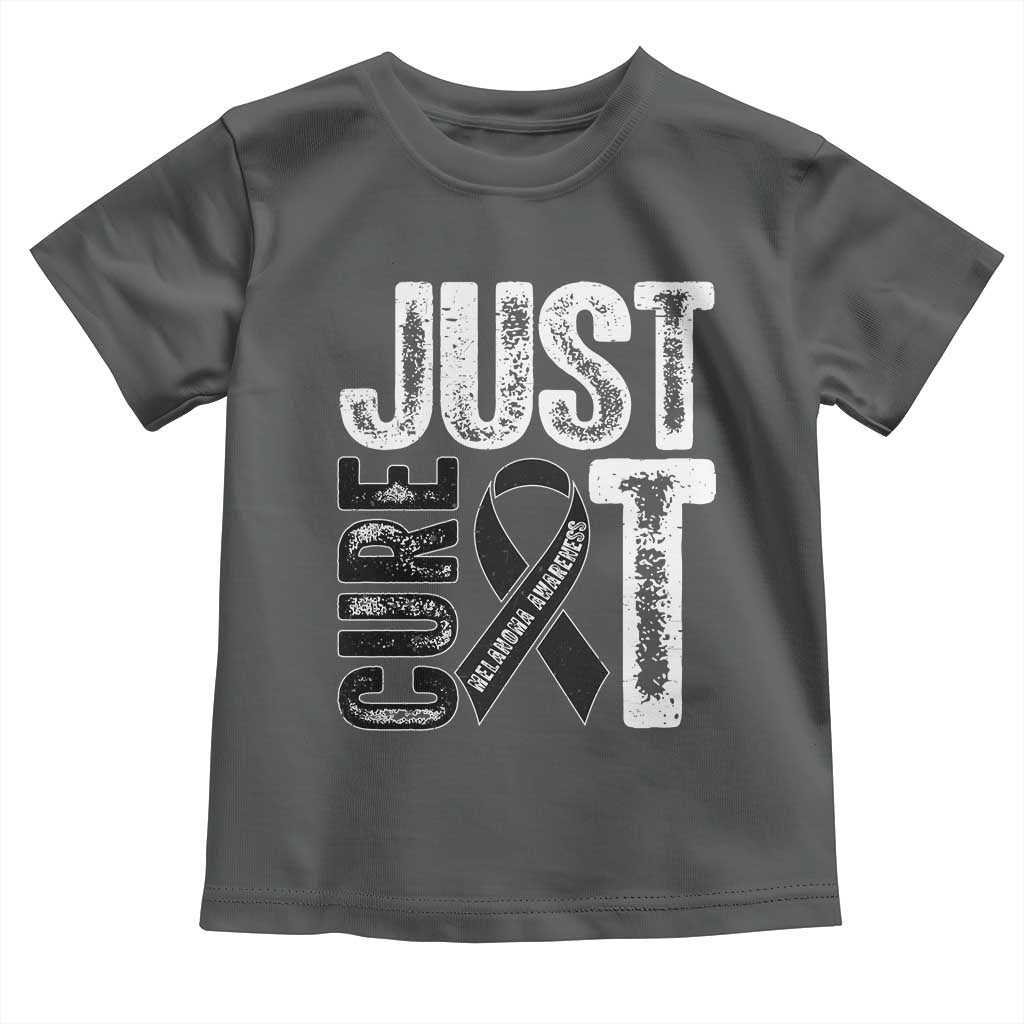 Skin Cancer Warrior Awareness Fighter Toddler T Shirt Just Cure It TS12 Dark Heather Print Your Wear