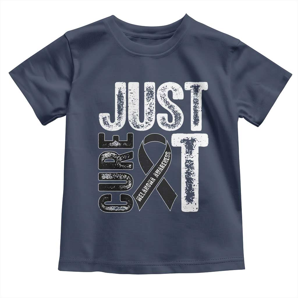 Skin Cancer Warrior Awareness Fighter Toddler T Shirt Just Cure It TS12 Navy Print Your Wear