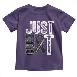 Skin Cancer Warrior Awareness Fighter Toddler T Shirt Just Cure It TS12 Purple Print Your Wear
