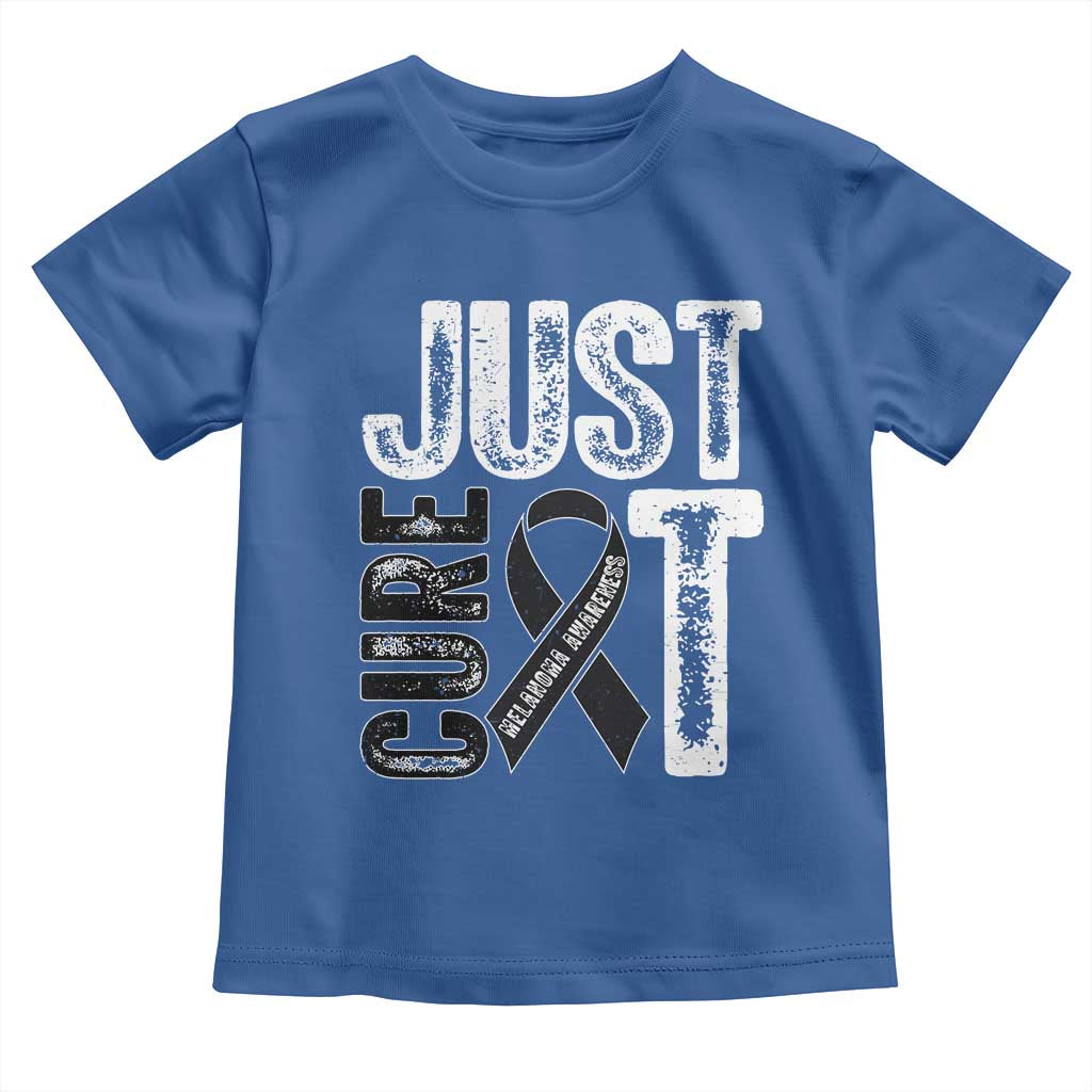 Skin Cancer Warrior Awareness Fighter Toddler T Shirt Just Cure It TS12 Royal Blue Print Your Wear