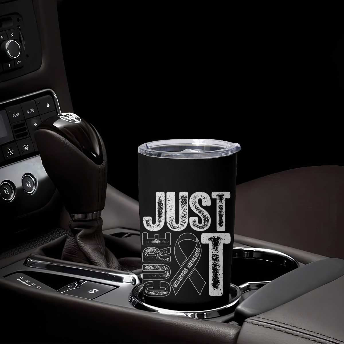 Skin Cancer Warrior Awareness Fighter Tumbler Cup Just Cure It TS12 Print Your Wear