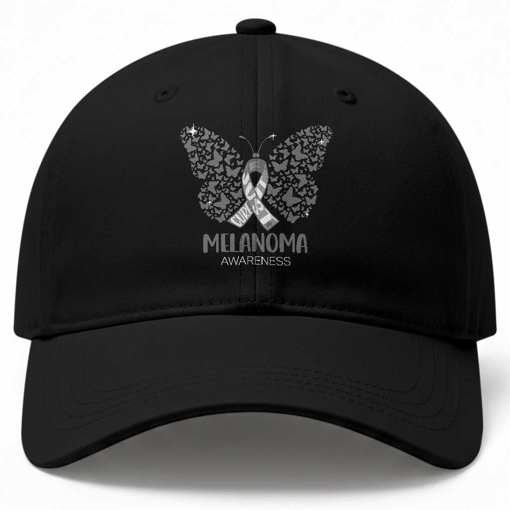 Just Cure It Baseball Cap Melanoma Warrior Butterfly Support TS12 Print Your Wear