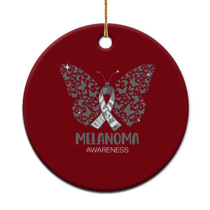 Just Cure It Ceramic Ornament Melanoma Warrior Butterfly Support TS12 1pc Red Print Your Wear