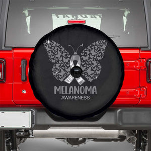 Just Cure It Spare Tire Cover Melanoma Warrior Butterfly Support TS12 Black Print Your Wear