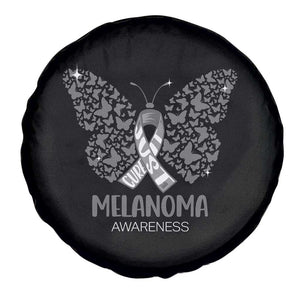 Just Cure It Spare Tire Cover Melanoma Warrior Butterfly Support TS12 Print Your Wear