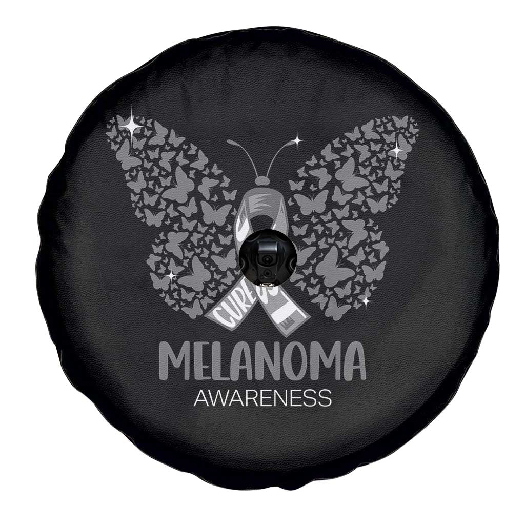 Just Cure It Spare Tire Cover Melanoma Warrior Butterfly Support TS12 Print Your Wear