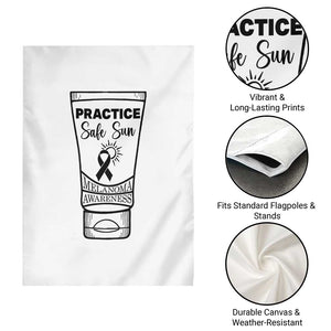 Skin Cancer Prevention Garden Flag Practice Safe Sun Awareness Gift TS12 Print Your Wear