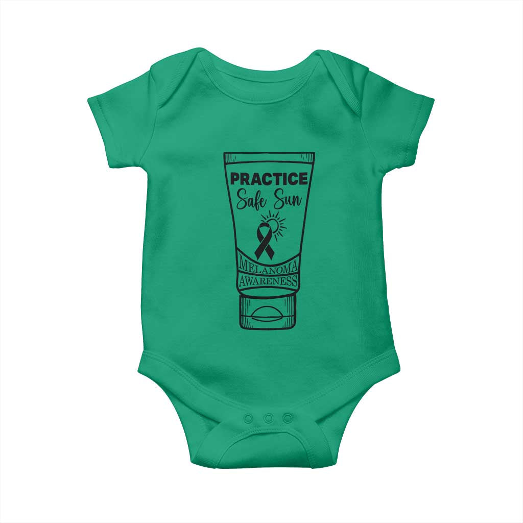 Skin Cancer Prevention Baby Onesie Practice Safe Sun Awareness Gift TS12 Irish Green Print Your Wear