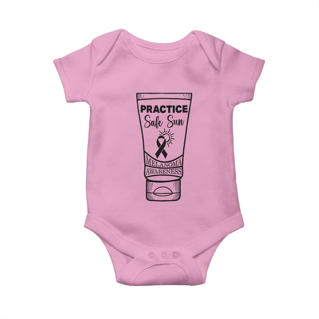 Skin Cancer Prevention Baby Onesie Practice Safe Sun Awareness Gift TS12 Light Pink Print Your Wear