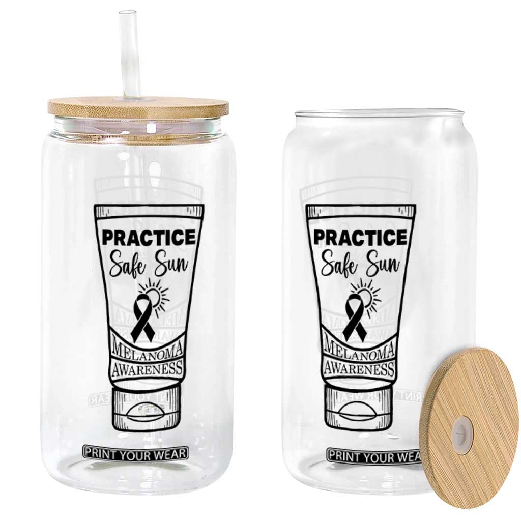 Skin Cancer Prevention Glass Can Practice Safe Sun Awareness Gift TS12 Print Your Wear