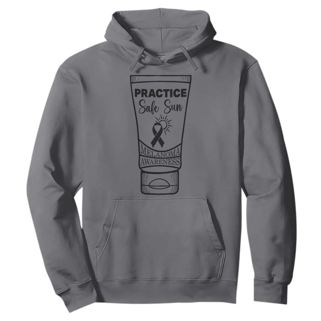 Skin Cancer Prevention Hoodie Practice Safe Sun Awareness Gift TS12 Charcoal Print Your Wear