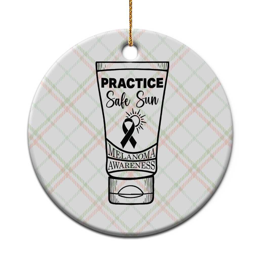 Skin Cancer Prevention Ceramic Ornament Practice Safe Sun Awareness Gift TS12 1pc Christmas Plaid Print Your Wear