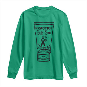 Skin Cancer Prevention Long Sleeve Shirt Practice Safe Sun Awareness Gift TS12 Irish Green Print Your Wear
