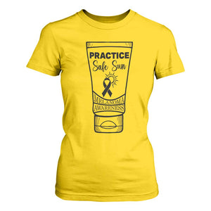 Skin Cancer Prevention T Shirt For Women Practice Safe Sun Awareness Gift TS12 Daisy Print Your Wear