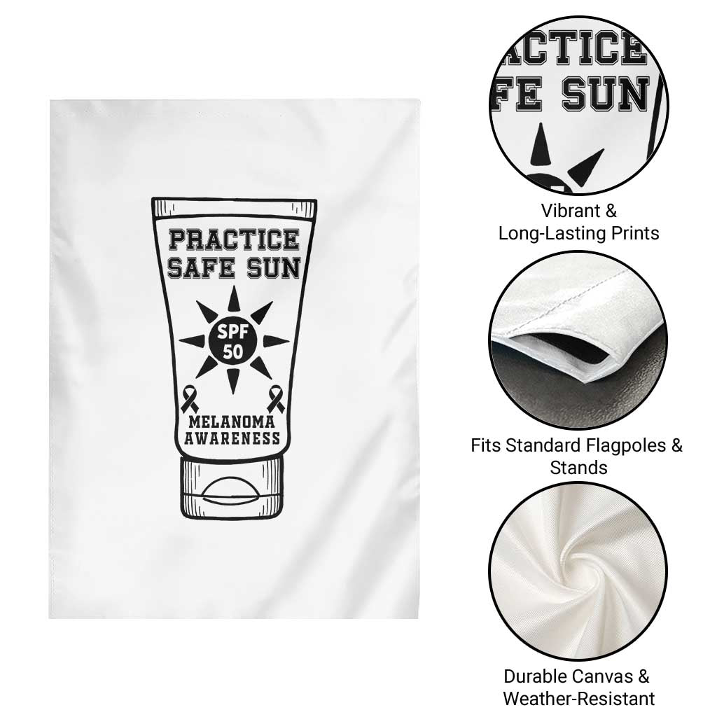 Practice Safe Sun Garden Flag Funny Melanoma Skin Cancer Graphic TS12 Print Your Wear