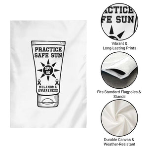 Practice Safe Sun Garden Flag Funny Melanoma Skin Cancer Graphic TS12 Print Your Wear