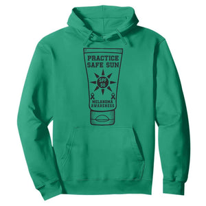 Practice Safe Sun Hoodie Funny Melanoma Skin Cancer Graphic TS12 Irish Green Print Your Wear
