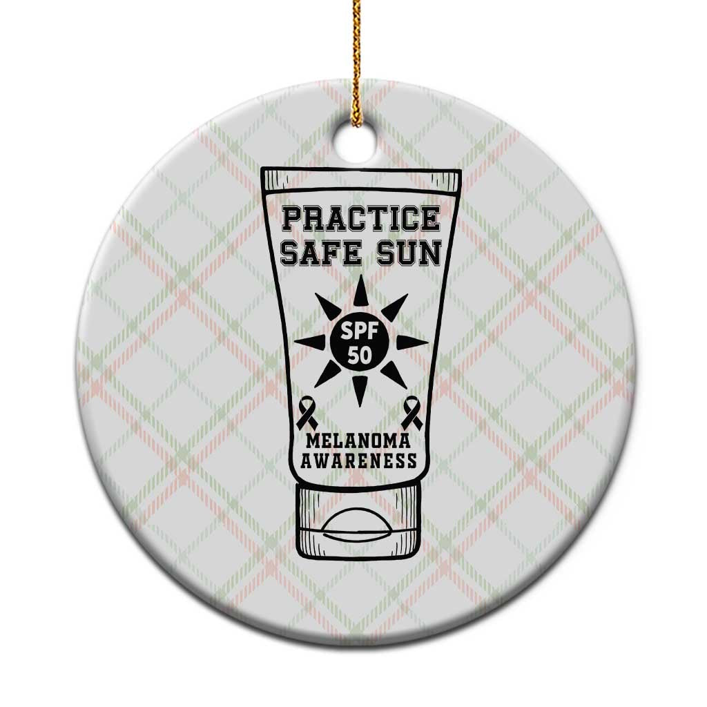 Practice Safe Sun Ceramic Ornament Funny Melanoma Skin Cancer Graphic TS12 1pc Christmas Plaid Print Your Wear