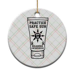 Practice Safe Sun Ceramic Ornament Funny Melanoma Skin Cancer Graphic TS12 1pc Christmas Plaid Print Your Wear