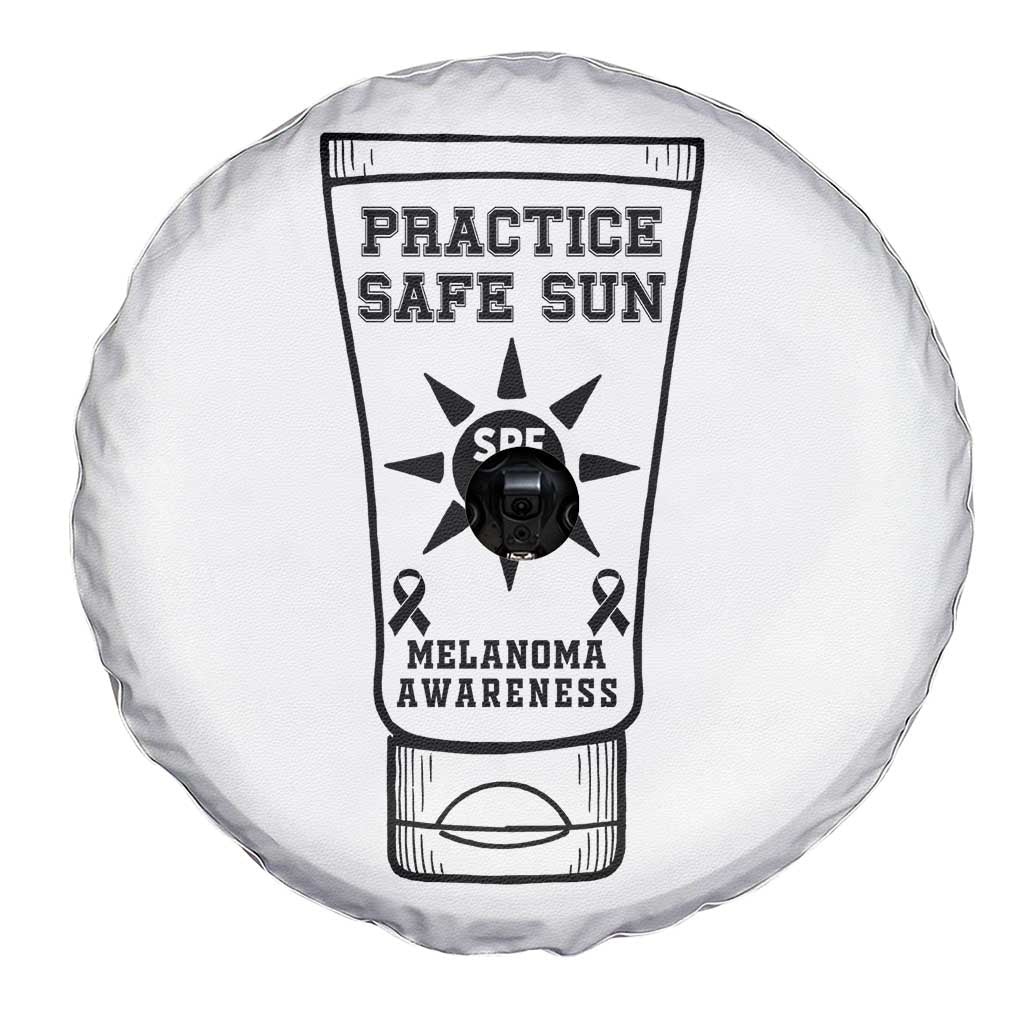 Practice Safe Sun Spare Tire Cover Funny Melanoma Skin Cancer Graphic TS12 Print Your Wear