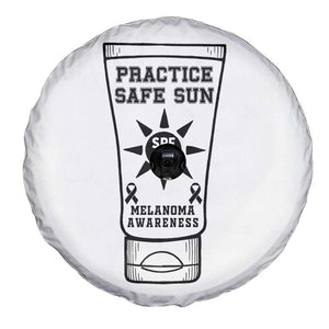 Practice Safe Sun Spare Tire Cover Funny Melanoma Skin Cancer Graphic TS12 Print Your Wear
