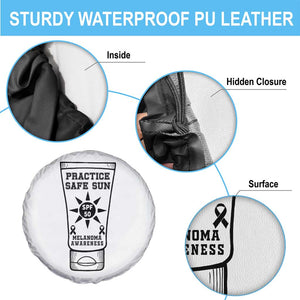 Practice Safe Sun Spare Tire Cover Funny Melanoma Skin Cancer Graphic TS12 Print Your Wear