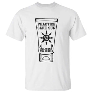 Practice Safe Sun T Shirt Funny Melanoma Skin Cancer Graphic TS12 White Print Your Wear