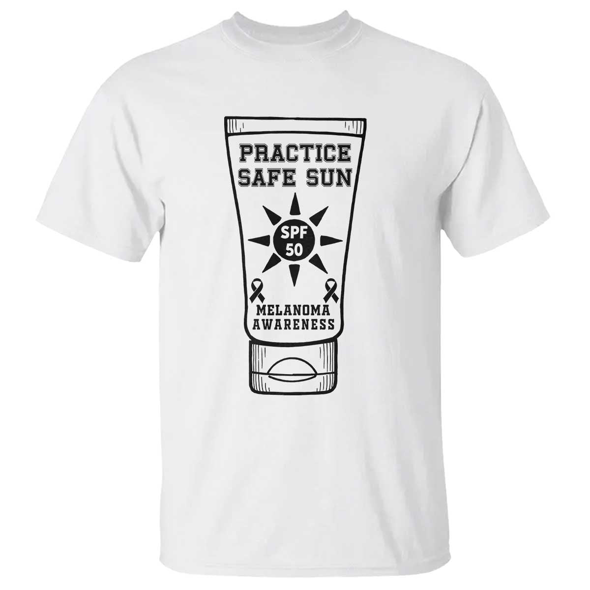 Practice Safe Sun T Shirt Funny Melanoma Skin Cancer Graphic TS12 White Print Your Wear