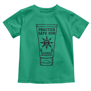 Practice Safe Sun Toddler T Shirt Funny Melanoma Skin Cancer Graphic TS12 Irish Green Print Your Wear