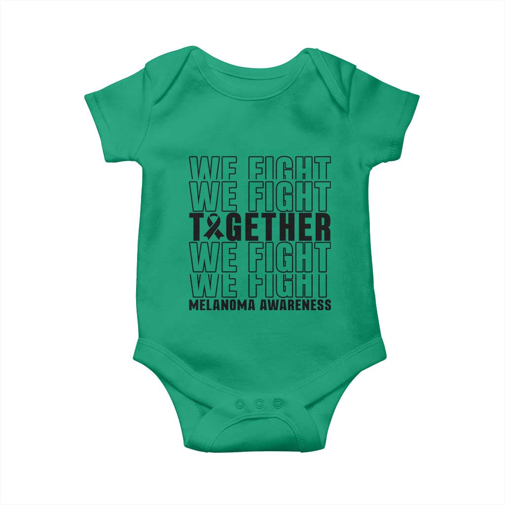 Melanoma Support Warrior Baby Onesie We Fight Together TS12 Irish Green Print Your Wear