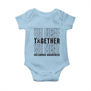 Melanoma Support Warrior Baby Onesie We Fight Together TS12 Light Blue Print Your Wear