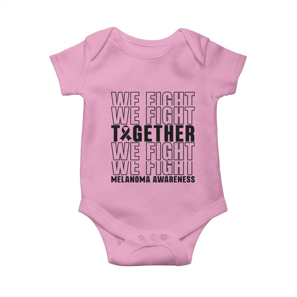 Melanoma Support Warrior Baby Onesie We Fight Together TS12 Light Pink Print Your Wear