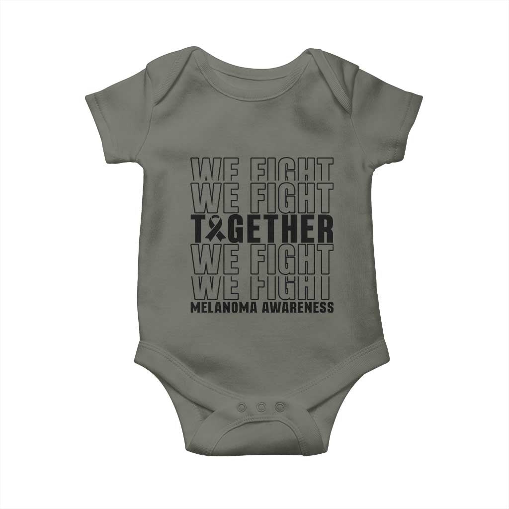 Melanoma Support Warrior Baby Onesie We Fight Together TS12 Military Green Print Your Wear