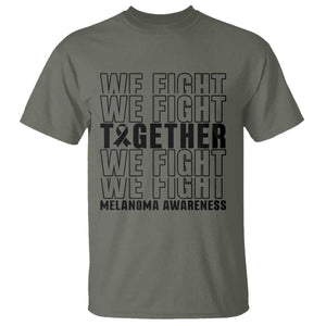 Melanoma Support Warrior T Shirt We Fight Together TS12 Military Green Print Your Wear