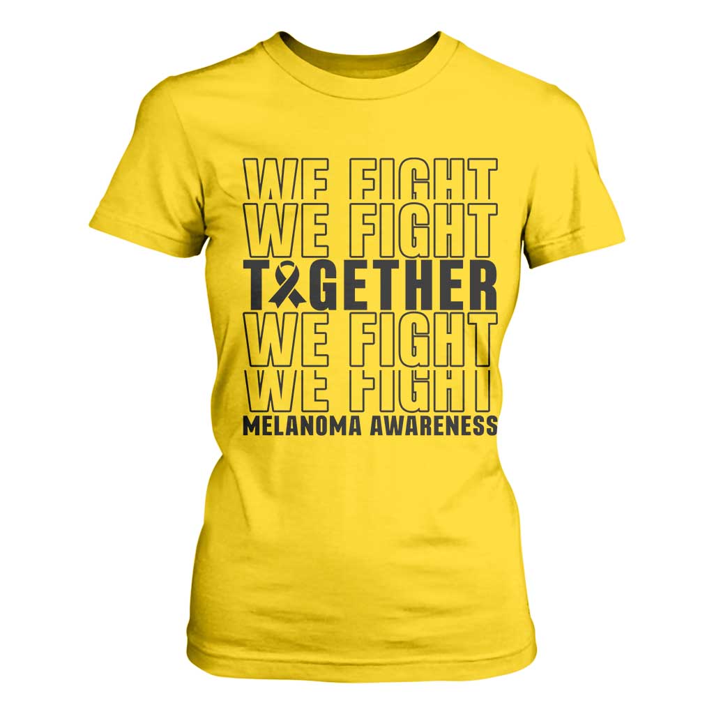 Melanoma Support Warrior T Shirt For Women We Fight Together TS12 Daisy Print Your Wear