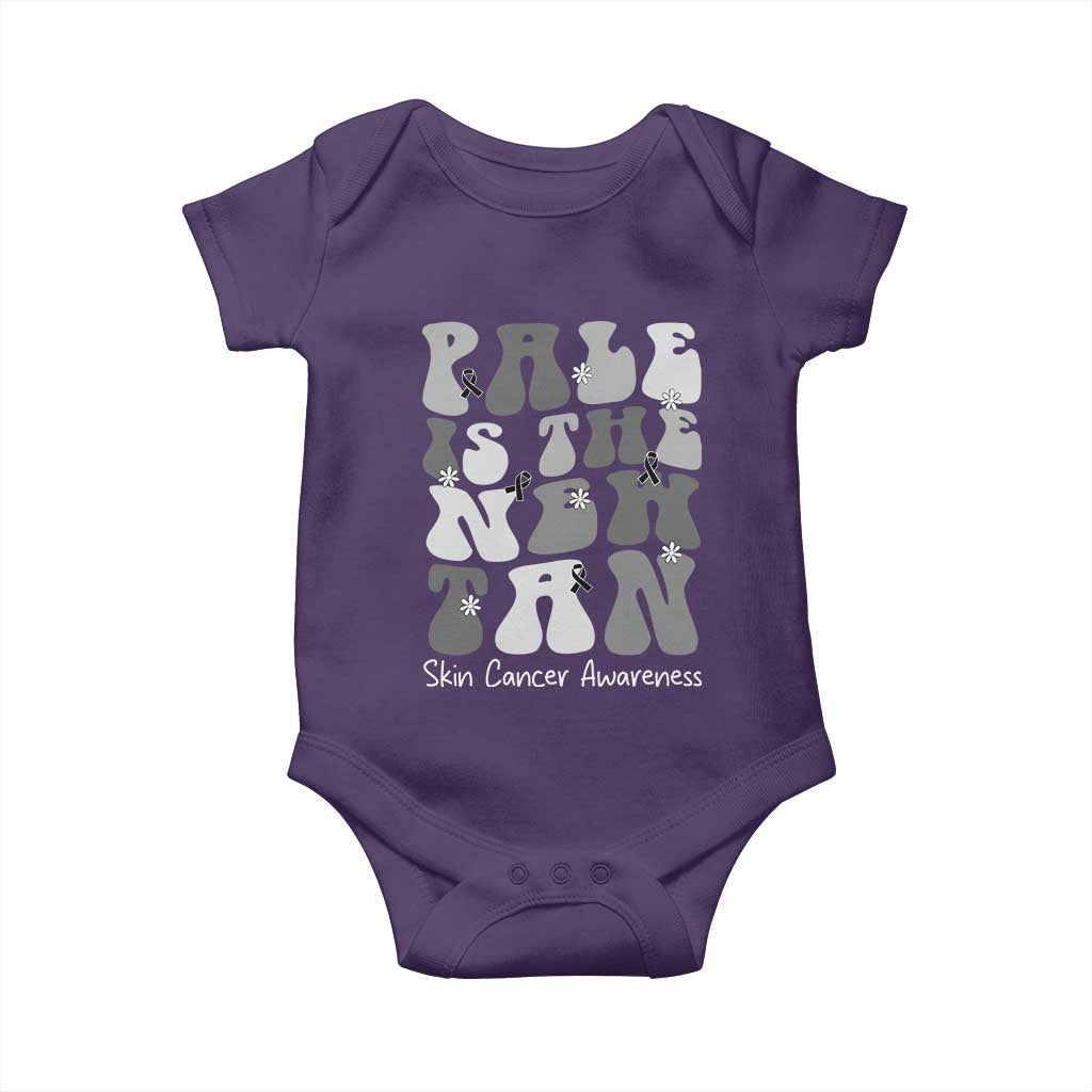 Skin Cancer Warrior Baby Onesie Pale Is The New Tan TS12 Purple Print Your Wear