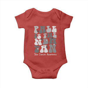 Skin Cancer Warrior Baby Onesie Pale Is The New Tan TS12 Red Print Your Wear