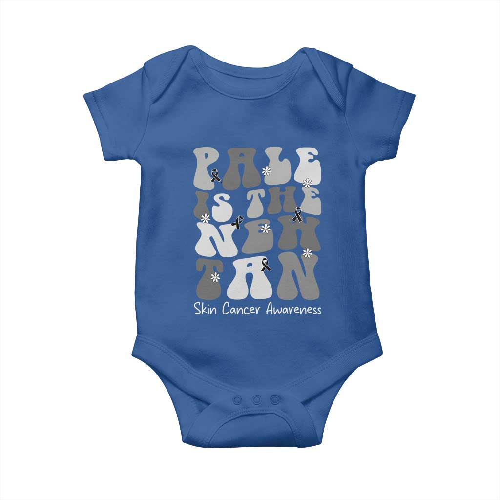 Skin Cancer Warrior Baby Onesie Pale Is The New Tan TS12 Royal Blue Print Your Wear
