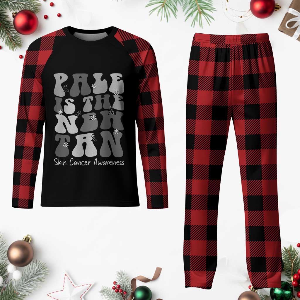 Skin Cancer Warrior Plaid Pajama Set Pale Is The New Tan TS12 Buffalo Plaid Print Your Wear