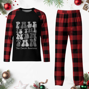 Skin Cancer Warrior Plaid Pajama Set Pale Is The New Tan TS12 Buffalo Plaid Print Your Wear