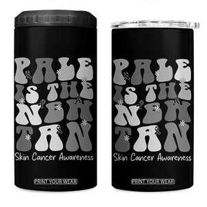Skin Cancer Warrior 4 in 1 Can Cooler Tumbler Pale Is The New Tan TS12 One Size: 16 oz Black Print Your Wear