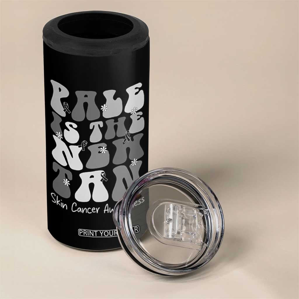 Skin Cancer Warrior 4 in 1 Can Cooler Tumbler Pale Is The New Tan TS12 Print Your Wear